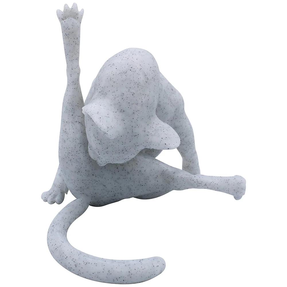 Neuartige Katzenskulptur, dekorative kreative Katzenstatue, exquisite No Shame-Katzendekoration, 12,7 x 10,2 cm, für Wohnzimmer, Schlafzimmer, Dekoration