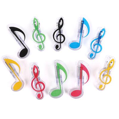 5Pcs Book Paper Sheet Clips Mini Music Folder Clips Decor Musical Notation Clips
