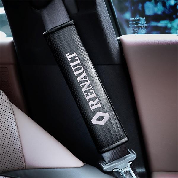 1/2Pcs Carbon Fiber Car Seat Belts Cover Shoulder Protector Cushion For Renault DACIA Koleos Duster Logan Twingo Clio Megane ZOEF