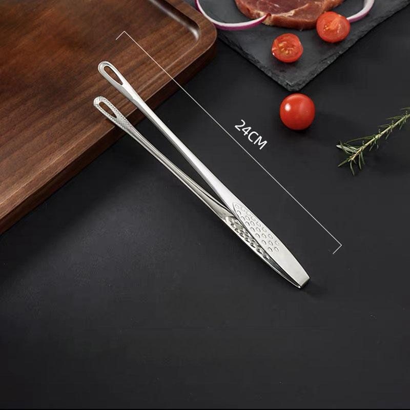 Professional Stainless Steel BBQ Tongs for Outdoor Camping Kitchen Multi Function Food Clamp Commercial Grilling Tools