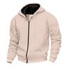 Men's Comfortable Thick Hooded Sweatshirt, Zipper Sports Shirt, Long Sleeved Sweatshirt, Autumn and Winter Season