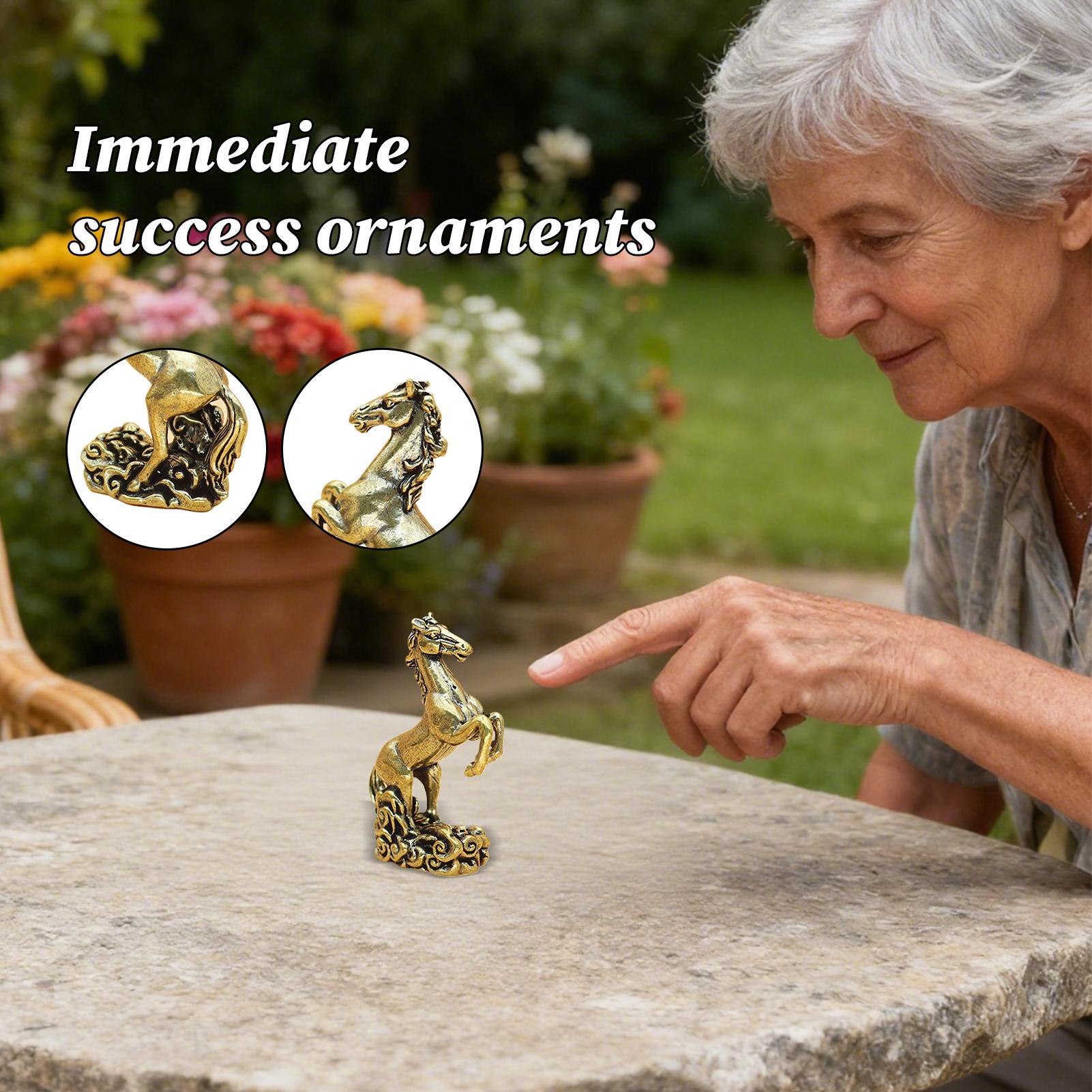 Horse Year Desk Statue Display Keepsake Brass Traditional 2026 Horse Year Table Ornament For Bookshelf Cabinet Dining Table China Mainland