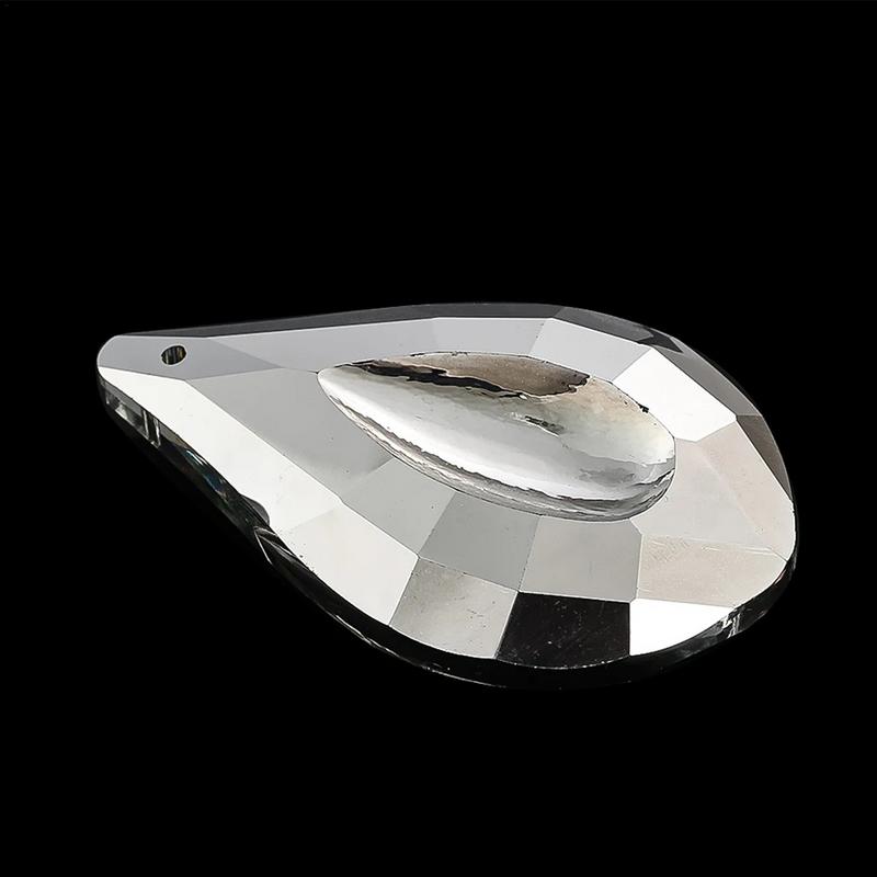 Kristallprisma, oval, für Kronleuchter, Kristall, zum Aufhängen, DIY, Sonnenfänger, Anhänger, Regenbogenmacher, 1 Stück