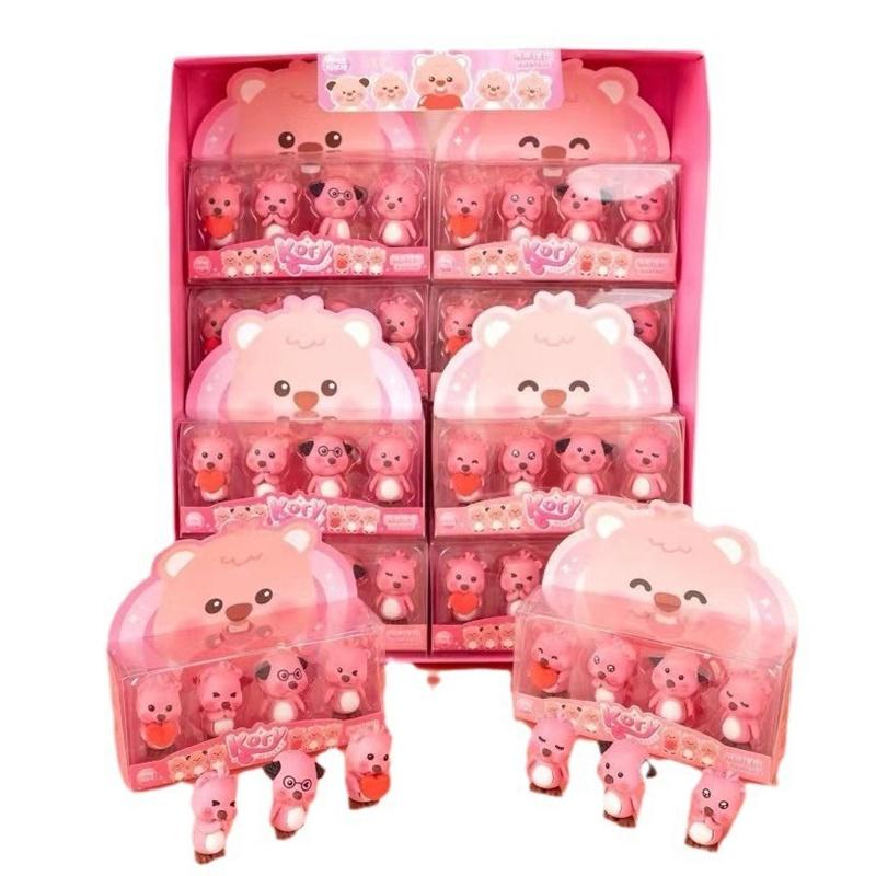 Random Color Creative Cute Guinea Pig Beaver Boxed Eraser Set Student Stationery Children's Day Final Prize Gift Christmas