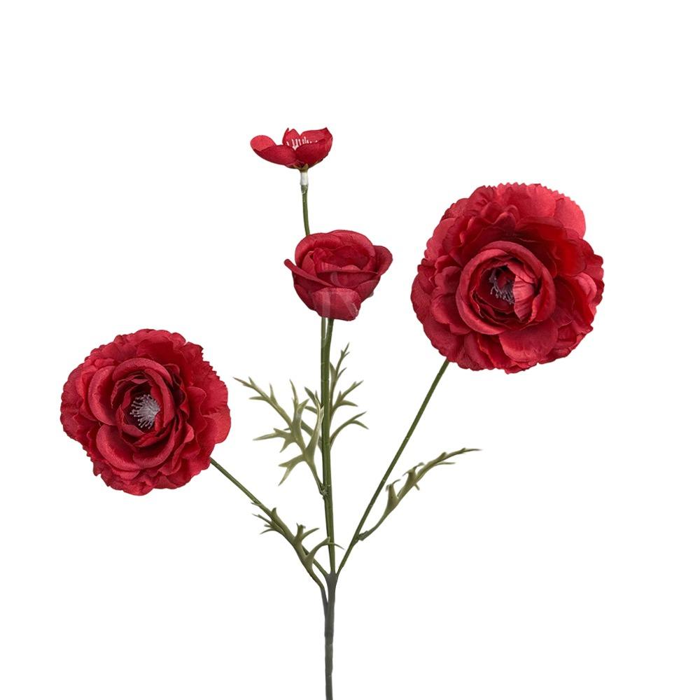 1PC 4 Heads Artificial Peony Flowers Peony Color Bouquet Peony  Wedding Garden Decoration красный