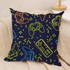 Game Handle Cushion Cover Soft Plush Fabric DoubleSided Printed Sofa Cushion Cover for All Seasons Home Decor Gift