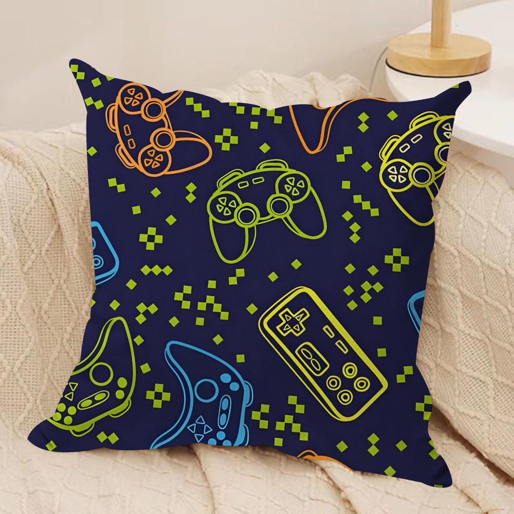 Game Handle Cushion Cover Soft Plush Fabric DoubleSided Printed Sofa Cushion Cover for All Seasons Home Decor Gift