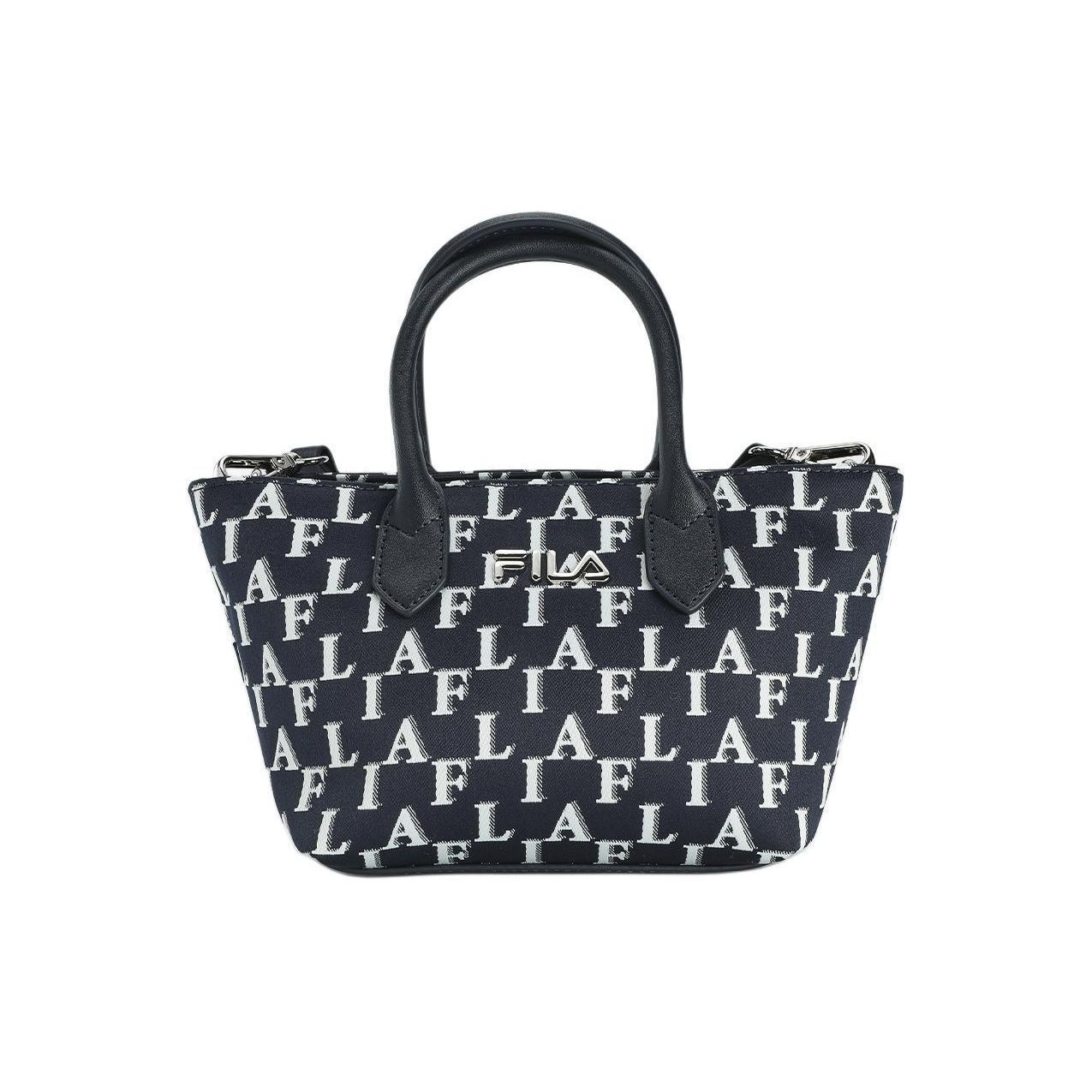

FILA Logo Jacquard Fabric Zipper Adjustable Detachable Shoulder Strap Tote Bag Mini Women handbags Legendary-Blue F13W421165FNV Legend Blue,Extra Small