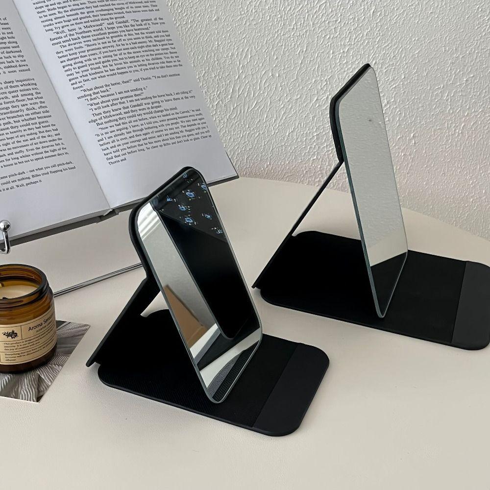 PU Deri Katlanır Makyaj Aynası Kompakt Kozmetik Ayna Cep Makyaj Aynası Makyaj Masası Aynası Yatak Odası