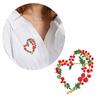 Artistic Heart Brooch Pin Women Brooch Unisex Clothing Jewelry Lovely Pin Alloy Texture Suitable for Office and Event