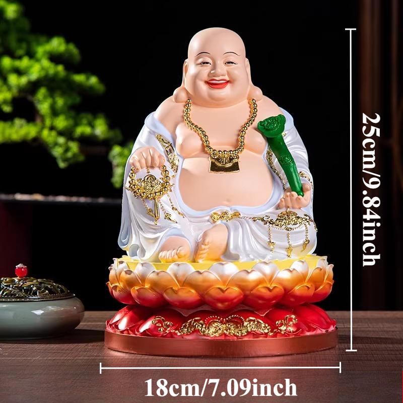 Harz Maitreya Buddha Statue Chinesischer Stil Buddha Statue Ornament Haushalt Verehrte Statue Heimdekoration Wohnzimmer Dekoration