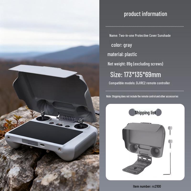 DJI Mavic 4 Pro/Air 3S/Mini 5 Pro Sunshade Protective Cover for RC N3/RC2 Controllers.
