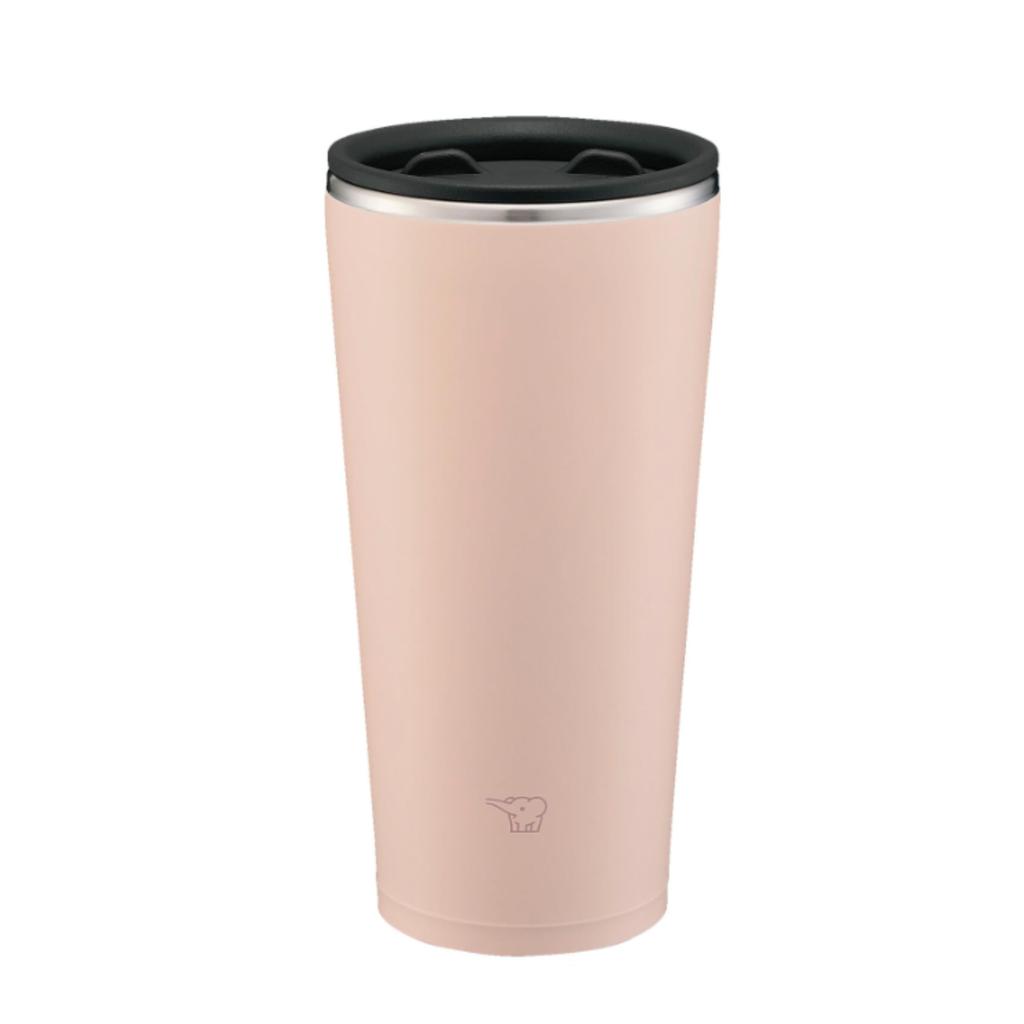 Zojirushi Stainless Steel Tumbler with Lid, Swivel Lid, Keeps Drinks Hot or Cold, Ideal for Office Work or Home Use, 450ml, Smoky Pink, SX-FA45-PZ