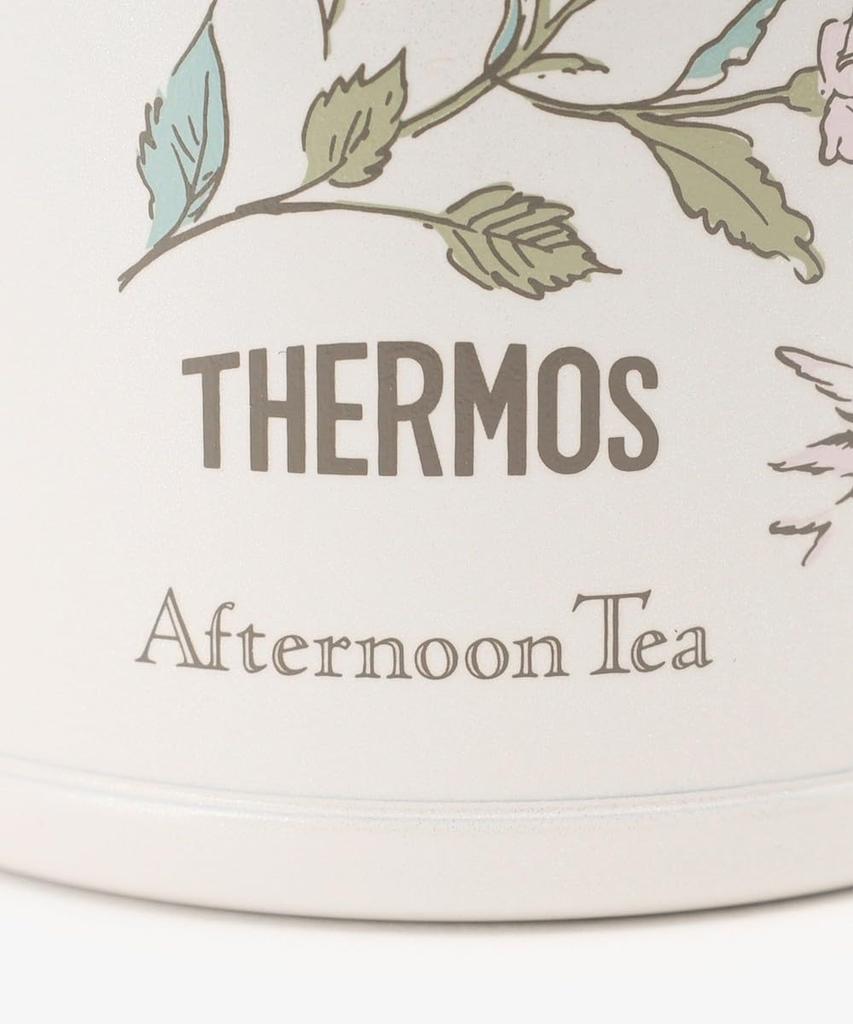 Afternoon Tea Living HS99 Flower Art Thermos Green One-Touch Bottle, 350ml,