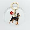 Personalized Doberman Keychain: Fashion Cartoon Alloy Bag Charm Pendant