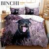 Rottweiler Duvet Cover Twin Black Rottweiler Twin Bedding Collection Animal Theme For Dog Lover Polyester Double Queen King Quilt Cover