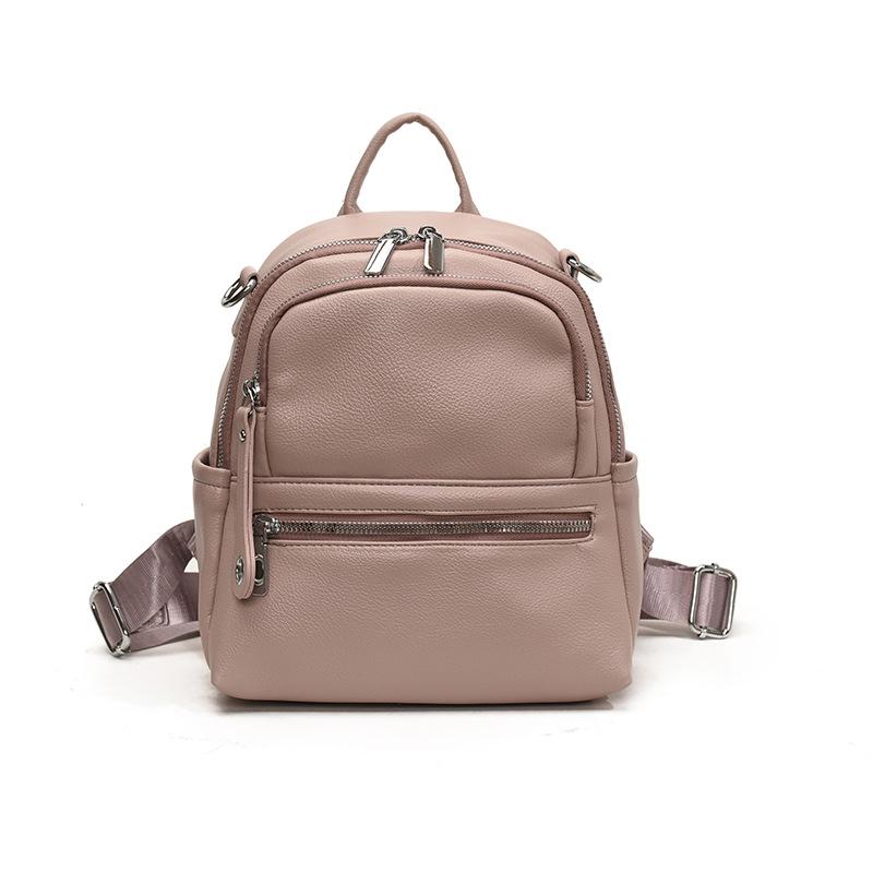 Backpack Women Candy Color Three-purpose Bag Multifunctional Multi-component Casual Cute Versatile Solid Color High-end