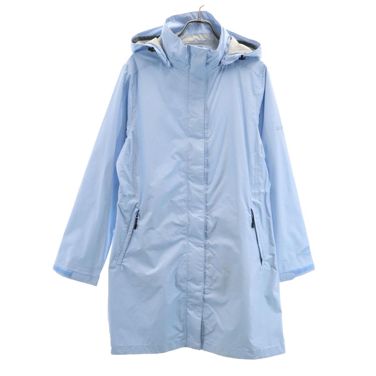 

Columbia Striped Pattern Raincoat M light blue With storage bag Women Used