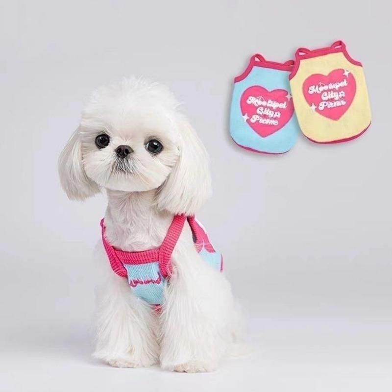 

Sweet and cute suspender pet dog cat Maltese French fight than bear puppy spring and summer small dog clothes XS chest 28 back 20 about 1-1 kg