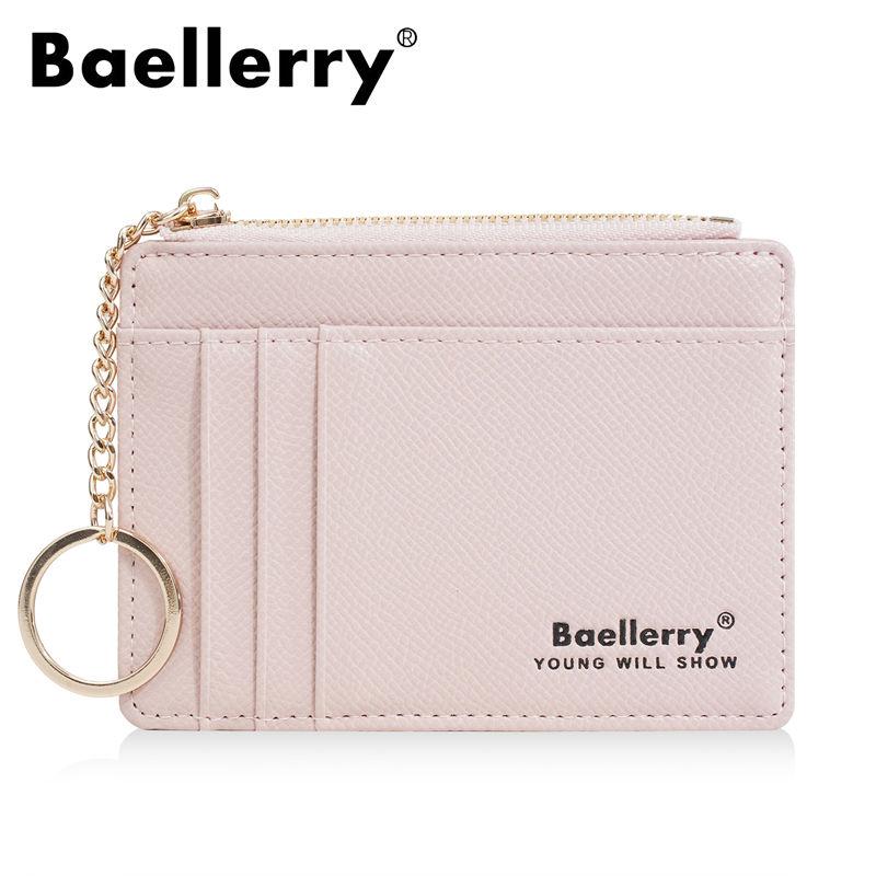 Baellerry Men Women Fashion ID Card Holder Driver License Bank Card Holder Mini Card Slot Purse
