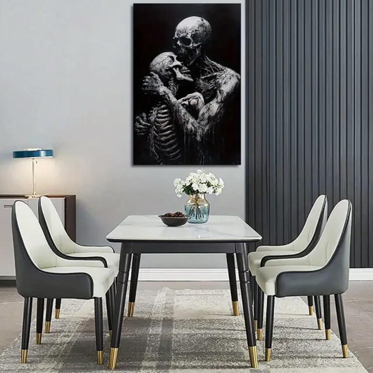 

Dark Skull Art Decorative Painting for Living Room or Bedroom Wall 15x20