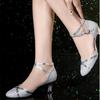 Professional Latin Dancing Shoes Women Soft Rubber Sole Closed Toe Fashion Modern Tango Ballroom Party Lady Latin Dance Shoes
