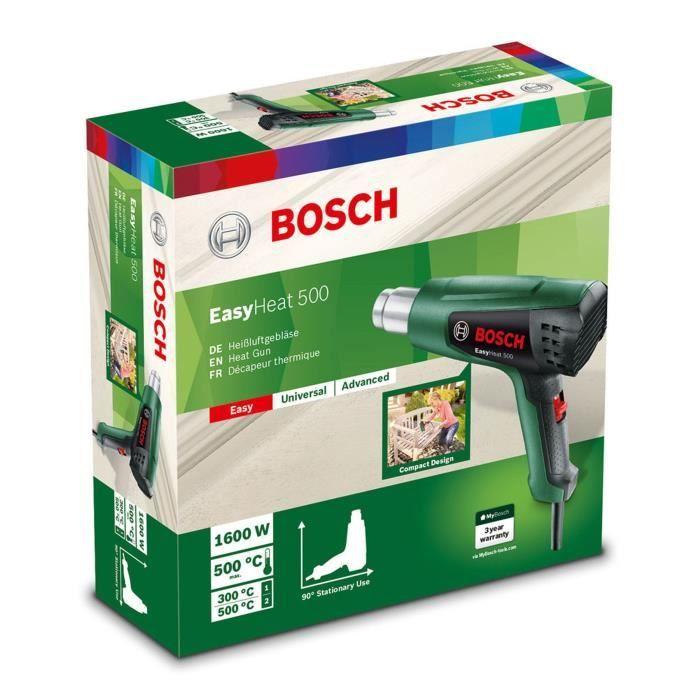 Bosch Heat Gun - EasyHeat 500 (1600W, Airflow: 240 / 450 L/min, Temperature: 300/500°C)
