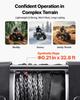 1587 kg Electric Winch, 12V DC ATV/UTV Winch with 5.5 mm x 10 m Synthetic Rope & Wired Remote Control, IP55 Waterproof, Aluminum Housing Fairlead