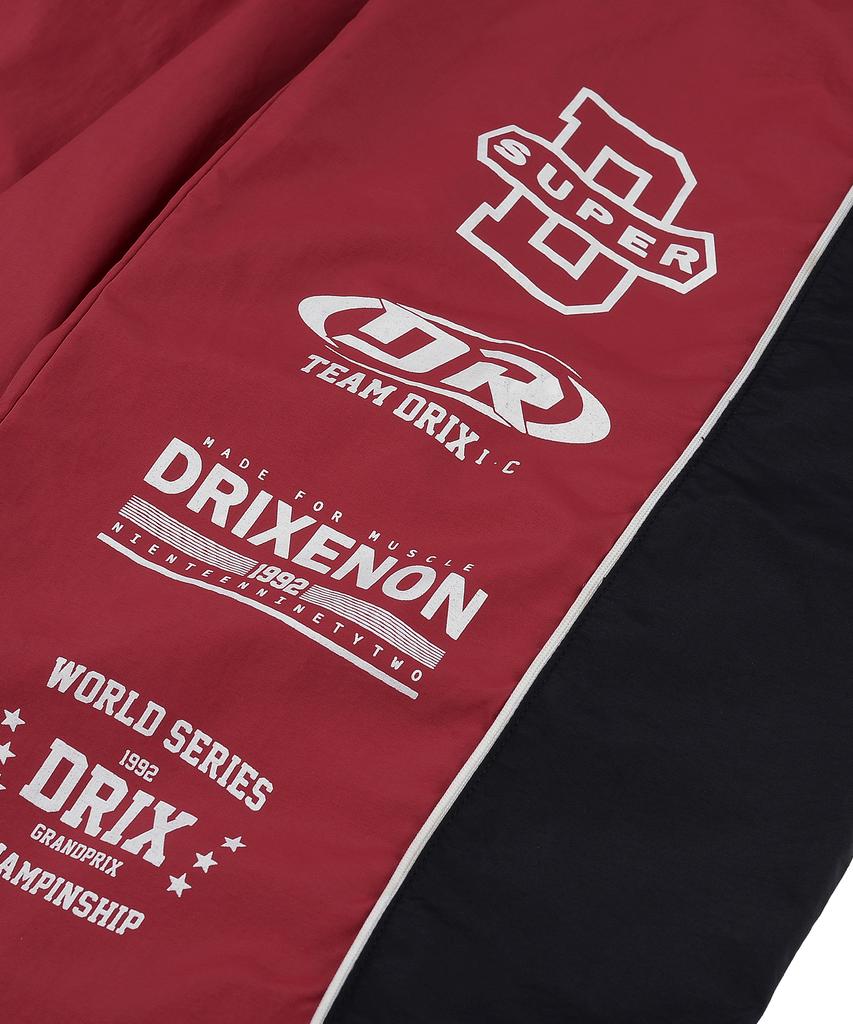 DRIX Color Block Piping Racing Pants_Red