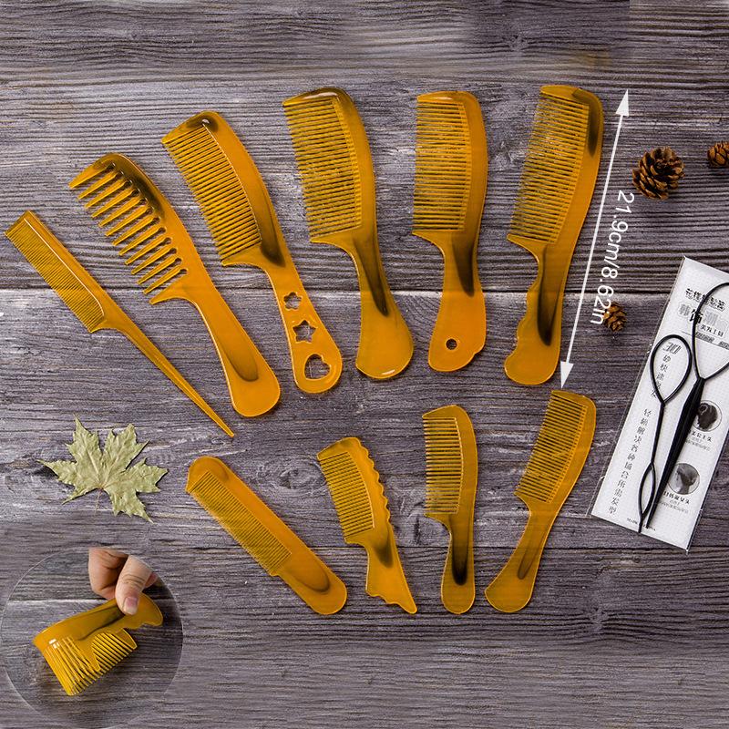 10Pcs Hair Comb Set Plastic Anti Static Detangling Assorted Sizes Styles for Men Women Hair Grooming
