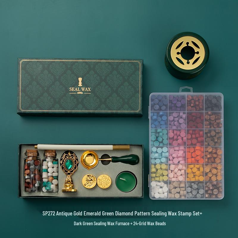 Creative Sealing Wax Stamp Set with Wax Granules – Perfect Gift for Teachers, Classmates, or Special Occasions