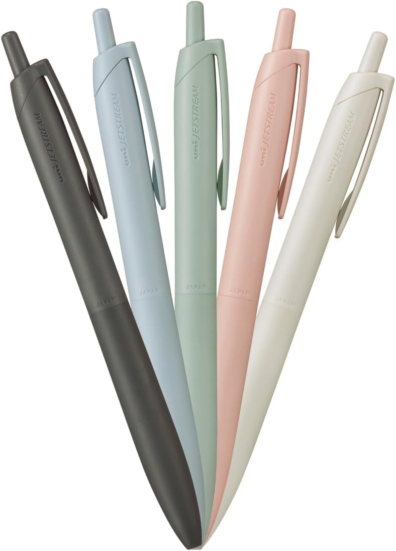 Mitsubishi Pencil Jetstream Light Touch Ink Ballpoint Mixed Tips Oil-Based Pen, 5-Pack, 0.5mm, (HSXNSL055PMIX)