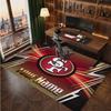 San Francisco 49ers Personalisierter Kristall-Samt-Teppich, Benutzerdefinierter Namens-Text Weicher Anti-Rutsch-Teppich für Wohnzimmer Schlafzimmer