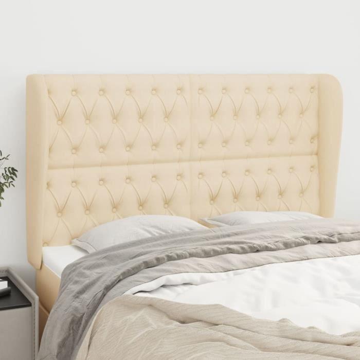 VidaXL Headboard with Ears Cream 147x23x118-128 Cm Fabric3118295