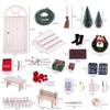 Craft Gift String Hat Dollhouse Elf Kit Mini Tree Wreath Fairy House Scene Model Simulation Miniature Elf Door