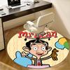 Mr Bean, Chair Mat Round Rug Office Carpet, Machine Washable, Non Slip, Suitable for Living Rooms, Bedrooms