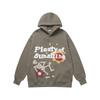 Graffiti Letter Foam Fleece Baggy Sweatshirts Męskie Oversize High Street Casual Hooded Hoodie Unisex Pullover Loose Hoody