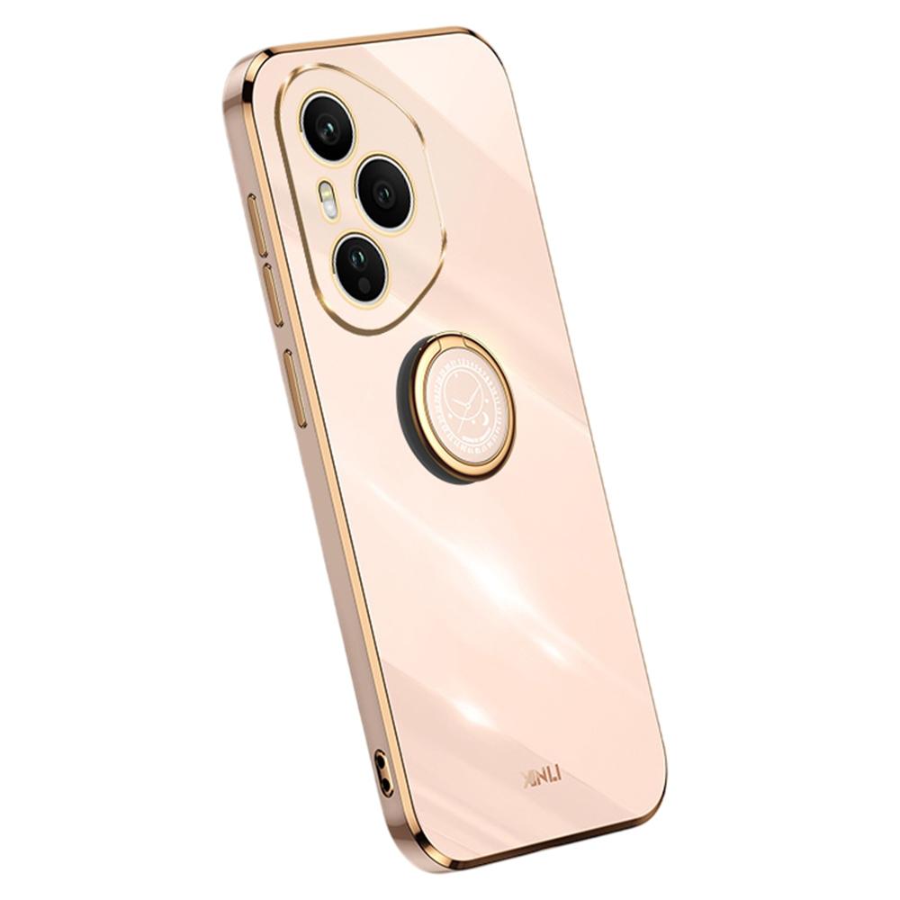 XINLI For Honor 400 Pro 5G (Global) Case Ring Kickstand Electroplating TPU Phone Cover