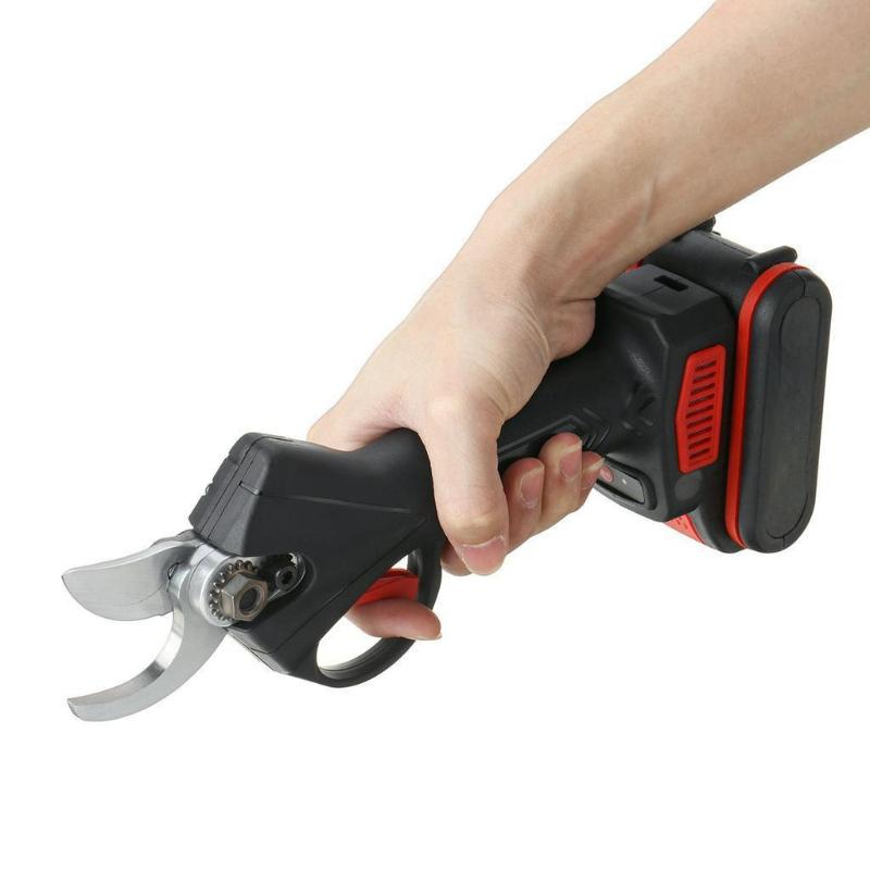 42V Cordless Sharp- Blade Cutter Garden Scissors Black Rechargeable Electric Pruning Shears Pruner Trimmer with 1500mAh Li-on Battery