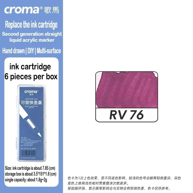 Croma 160/24 Color Replaceable Ink Refill Liquid Soft Tip Acrylic Marker Non Toxic Waterproof School Office Supplies Stationery