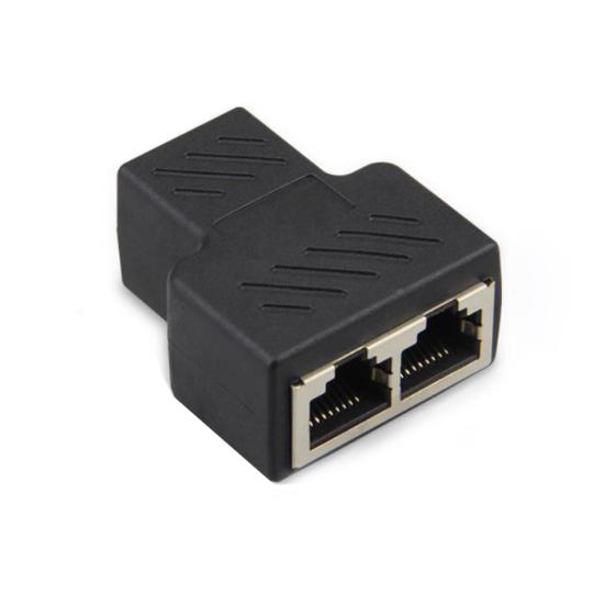 1 to 2 Network Splitter Connector Lan Ethernet Extender Adapter Plug for RJ45