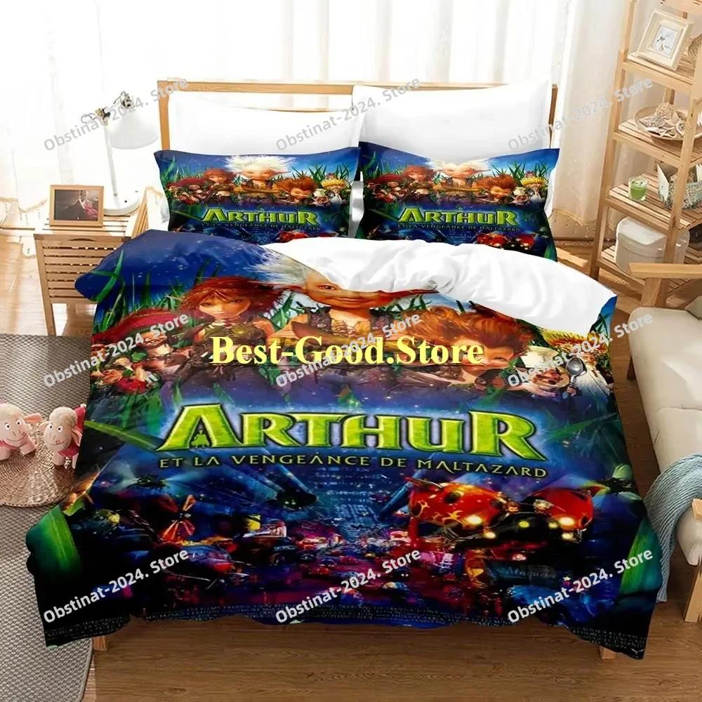 Arthur et les minimoys Set Singolo Matrimoniale Ful Quen King-Size Dimensioni Dimensioni Set Biancheria da Letto Aldult Camera da Letto Bambino Set Copripiumino Lenzuolo