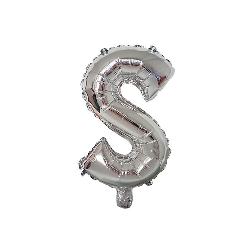 1/26Pcs 16 Inch Alphabet Foil Balloons Silver Aluminum Letter Balloons Reusable Decor Wedding Birthday Party Events