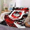 1pc St. George Illawarra Dragons Throw Blanket Soft Flannel, Cozy All Season Polyester Perfect for Home, Office