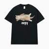 Eepy Cat, Silly Sleepy Cat Unhinged Sarcastic Funny Meme T-Shirt Men's Clothing Summer Comfort T Shirt Vintage Hot Sale T Shirts