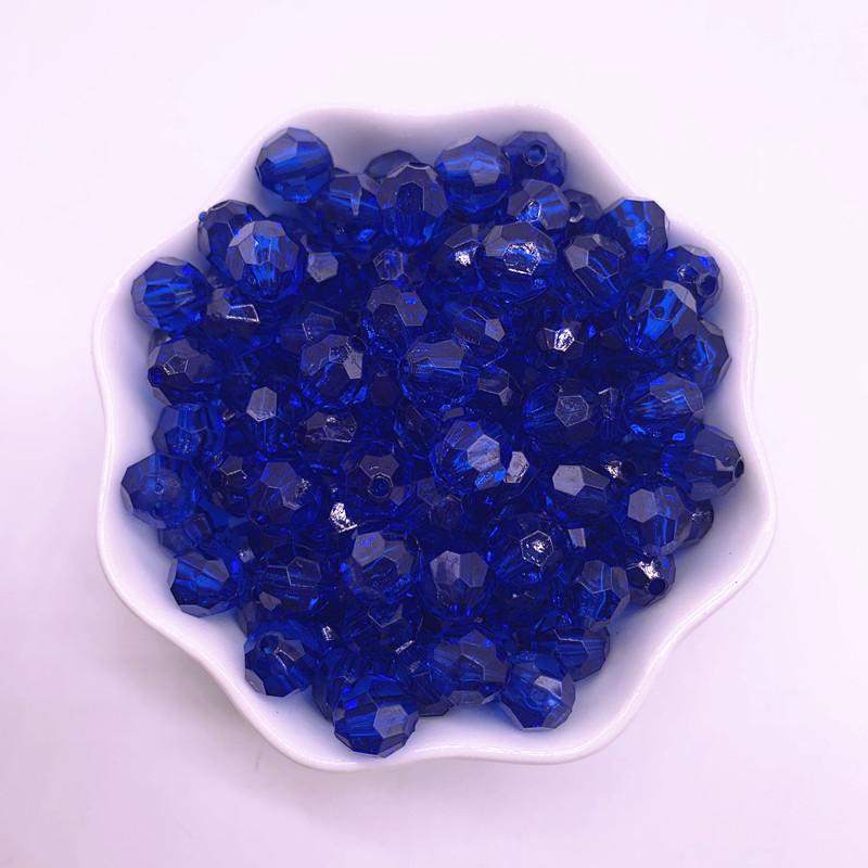 New 6/8/10mm Transparent Faceted Ball Acrylic Beads Loose Spacer Beads for Jewellery Making DIY Bracelet Accessories