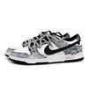 Nike Dunk Night Graffiti MONE Manufacturing Abrasion Resistant Lightweight Low Top Skateboard Shoes Unisex Black White HF5441-100(Team177-)
