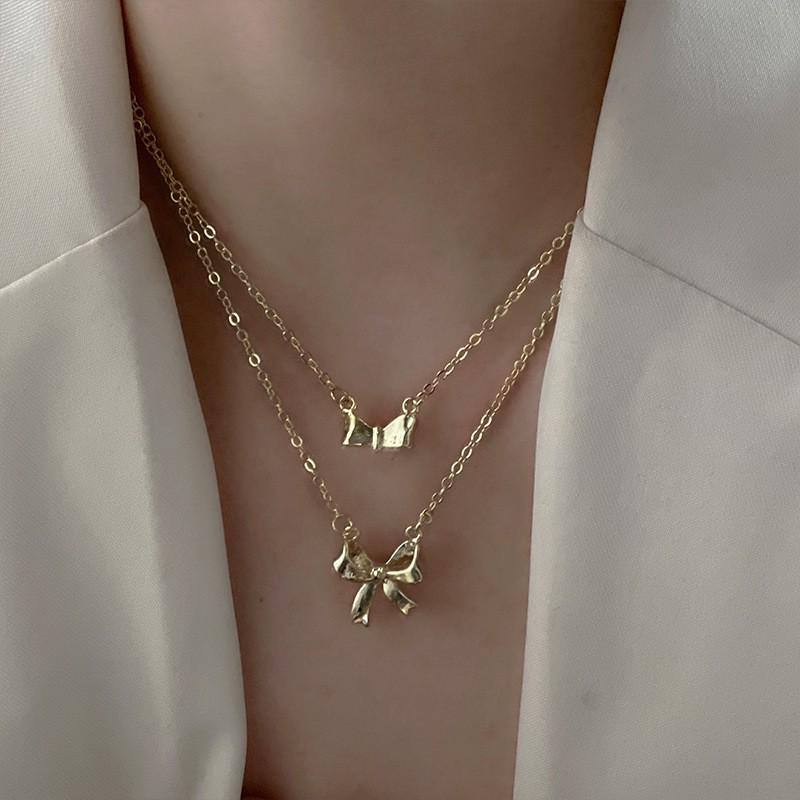 Elegant Gold Beaded Necklace for Women - 2024 Clavicle Chain, Luxury Neck Accessory