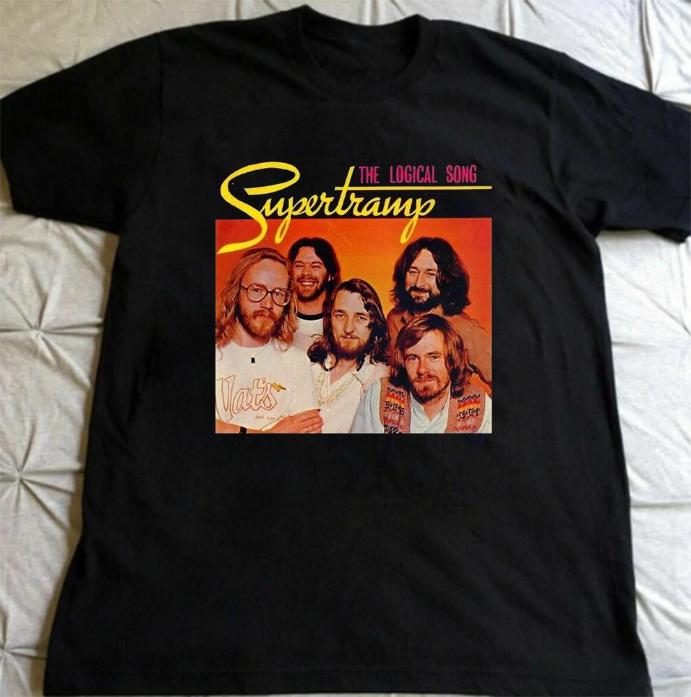 

SUPERTRAMP THE LOGICAL SONG Short Sleeve Black Size S5XL Shirt Unisex T-Shirt S