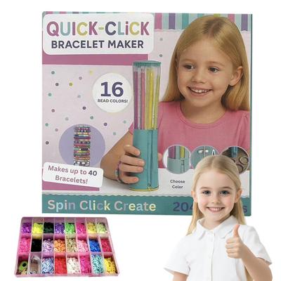 Zestaw do robienia bransoletek Quick-Click Zestaw DIY do bransoletek z koralikami Łatwy system zapinania Maszynka do bransoletek przyjaźni Zestaw do tworzenia biżuterii dla dzieci Miłośników rękodzieła